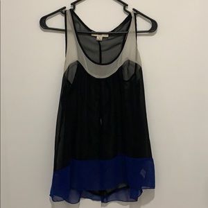 Sheer black issi tank top
